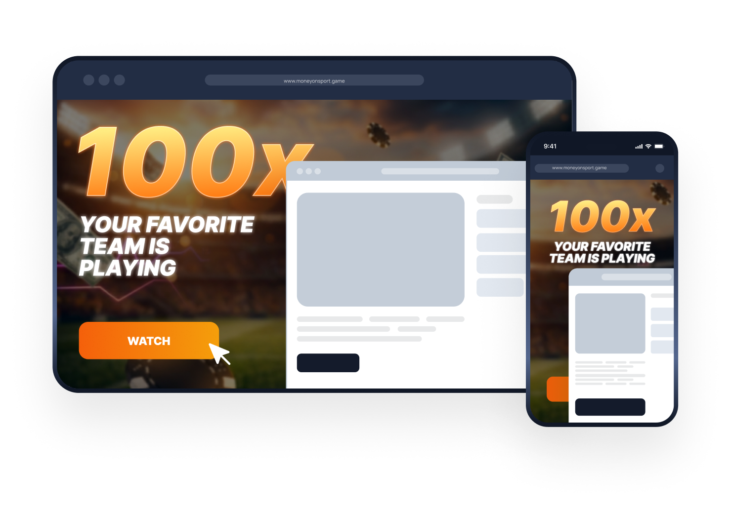 Engagement Ads mockup
