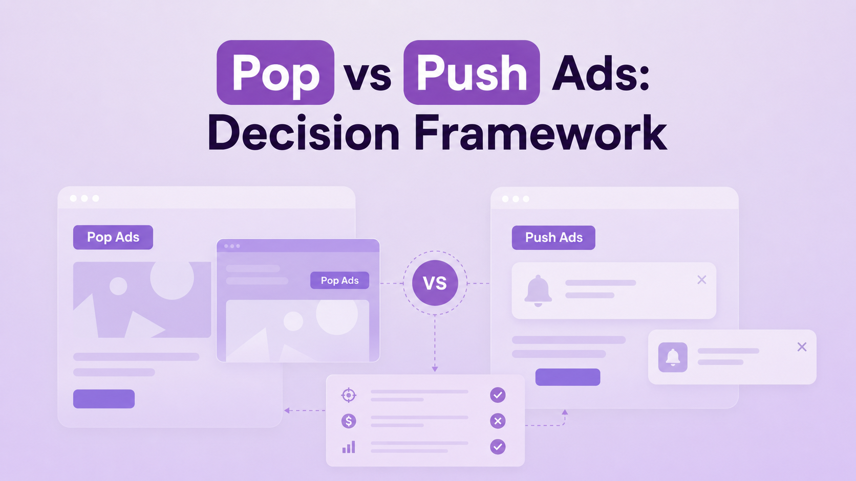 Pop vs Push Ads: Decision Framework for iGaming, Finance, and CPA Offers