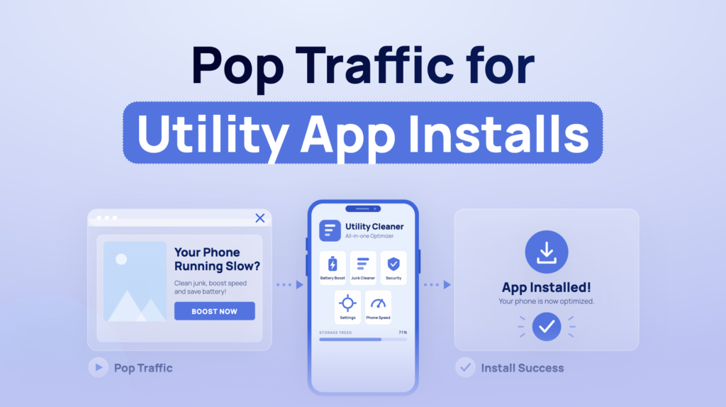 Pop Traffic Utility App Installs: Android Affiliate Playbook
